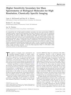 Higher Sensitivity Secondary Ion Mass Spectrometry of Biological