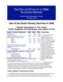 DPIC 2006 Year End Report - Death Penalty Information Center