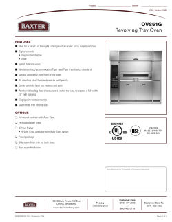 OV851G Revolving Tray Oven