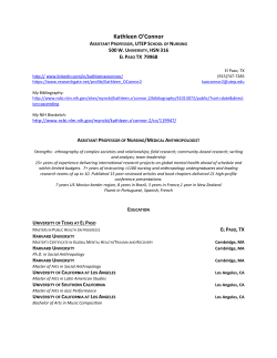 Curriculum Vitae - The University of Texas at El Paso