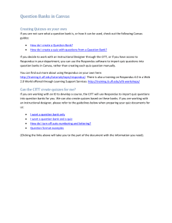 Question Banks in Canvas