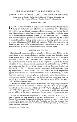 Sex compatibility in Escherichia coli