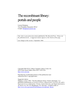 The recombinant library: portals and people