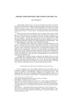 the relations between the courts and the law