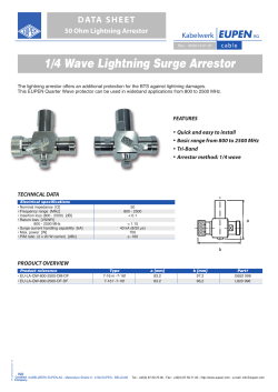 lightning arrester - kabelwerk eupen ag