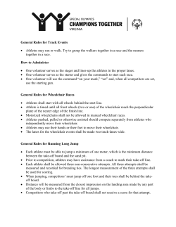 Track Events - Special Olympics Virginia