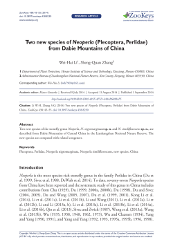 Two new species of Neoperla (Plecoptera, Perlidae)