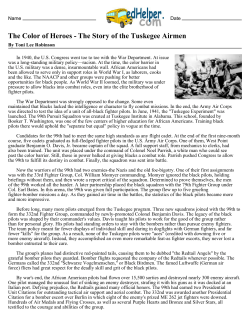 The Color of Heroes - The Story of the Tuskegee Airmen