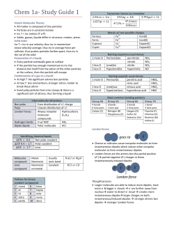 Chem 1a‐ Study Guide 1