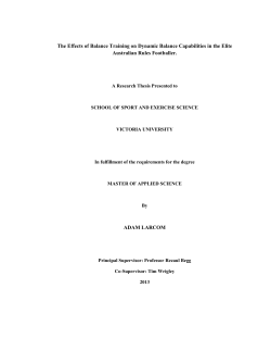 The Effects of Balance Training on Dynamic Balance