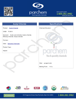 Acetyl Chloride Specifications