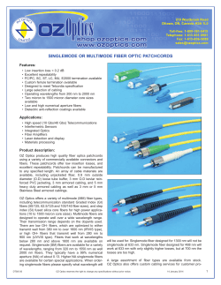 DTS0130 - Singlemode or Multimode Fiber Optic