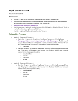 Updates to the 2018 Okpik program.