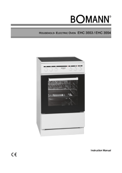 HOUSEHOLD- ELECTRIC OVEN EHC 3553 / EHC 3554