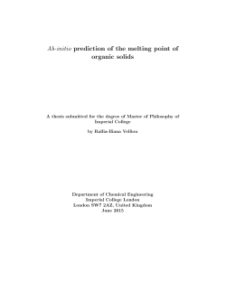 Ab-initio prediction of the melting point of organic solids