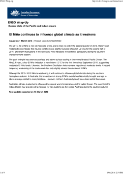 ENSO Wrap-Up