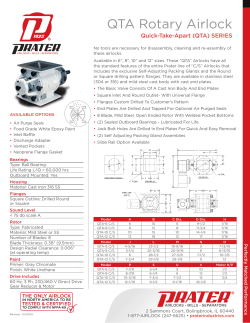 Quick Take Apart Airlock Data Sheet