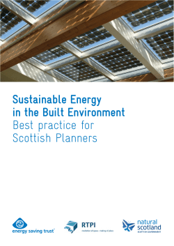 Sustainable Energy in the Built Environment Best practice for