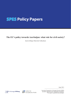The EU`s policy towards Azerbaijan: what role for civil society?