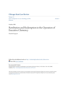 Retribution and Redemption in the Operation of Executive Clemency