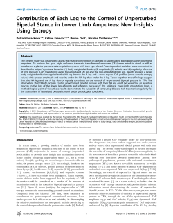Contribution of Each Leg to the Control of Unperturbed Bipedal