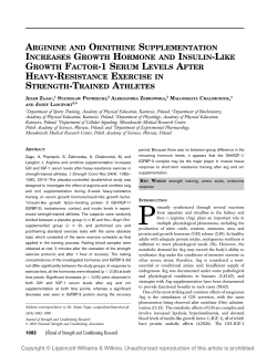 arginine and ornithine supplementation increases growth hormone