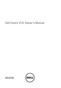 Dell Vostro V131 Owner`s Manual