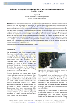Influence of the gravitational attraction of terraced landforms