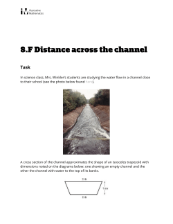 Distance across the channel