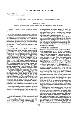 Concentrations of Seabirds at Oil