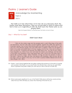 Psalms | Learner`s Guide