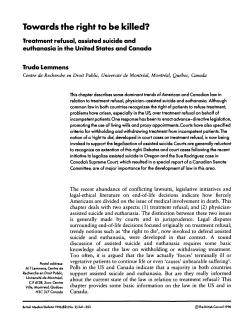 Towards the right to be killed?