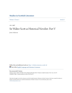 Sir Walter Scott as Historical Novelist: Part V