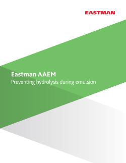 ADD-COAT-3790 Eastman AAEM - Preventing hydrolysis during