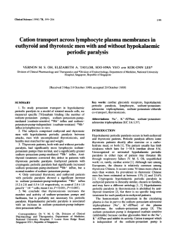 Cation transport across lymphocyte plasma