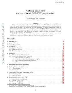 Cabling procedure for the colored HOMFLY polynomials