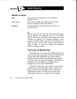 Chapter 15 Section 1 - Early Reforms
