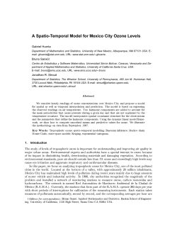 A Spatio-Temporal Model for Mexico City Ozone Levels