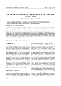 New data on acritarchs from the Upper Ordovician of the Tungus
