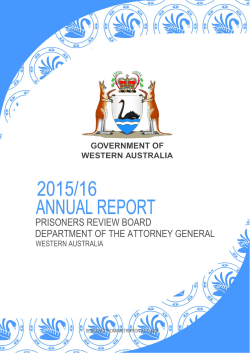 Prisoners Review Board Annual Report 2016
