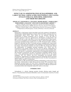 effect of co administration of haloperidol and large neutral amino acids