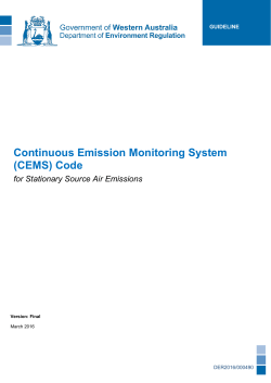 Continuous Emission Monitoring System (CEMS) Code