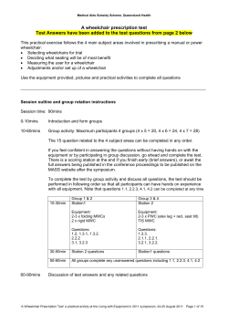 A wheelchair prescription test Test Answers have been added to the