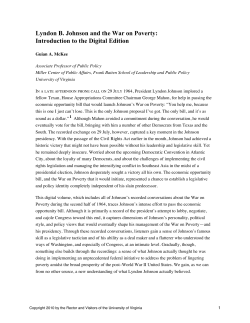 Lyndon B. Johnson and the War on Poverty - Rotunda