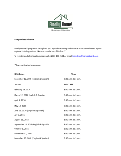 Nampa Class Schedule Finally Home!&reg; program is brought to you