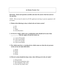 NOTE: This test must be taken by all CDL applicants