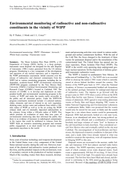 Environmental monitoring of radioactive and non