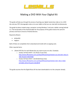 Making a DVD With Your Digital Kit