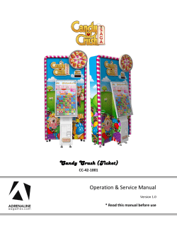 Candy Crush Ticket Manual - BANDAI NAMCO Amusement Europe