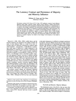 The Leniency Contract and Persistence of Majority and Minority